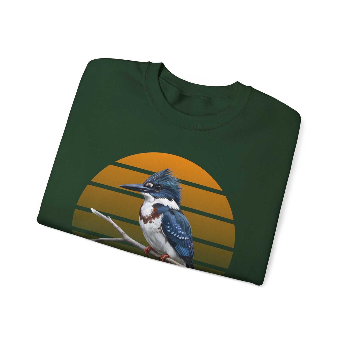 Belted Kingfisher Sweatshirt | Bird Watcher Crewneck | Unisex Songbird Gift for Bird Lovers