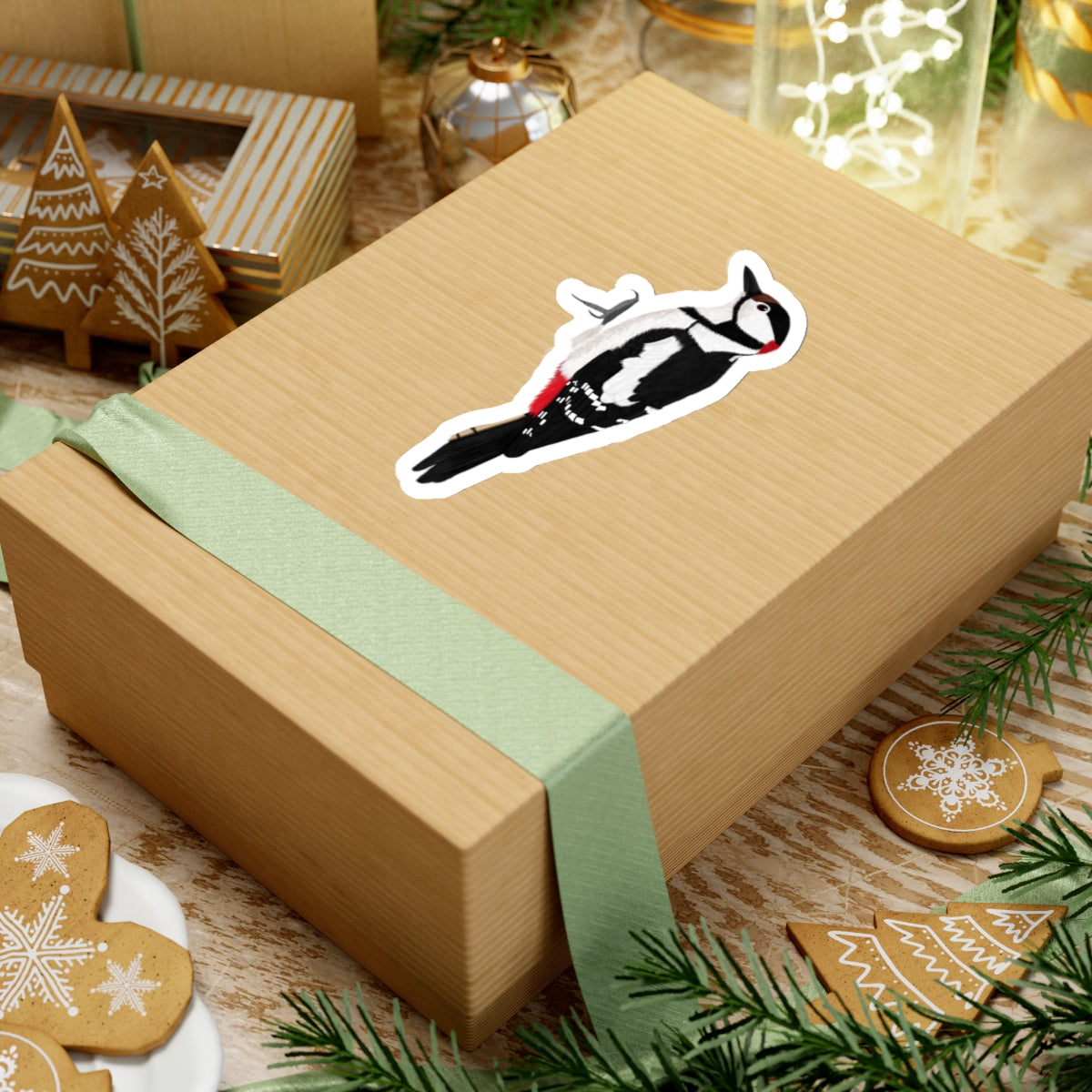 Woodpecker Bird Kiss-Cut Sticker
