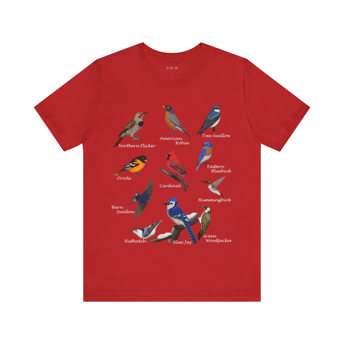Blue Jay Cardinal Oriole Bluebird Hummingbird Bluebird Birding & Birdwatching T-Shirt
