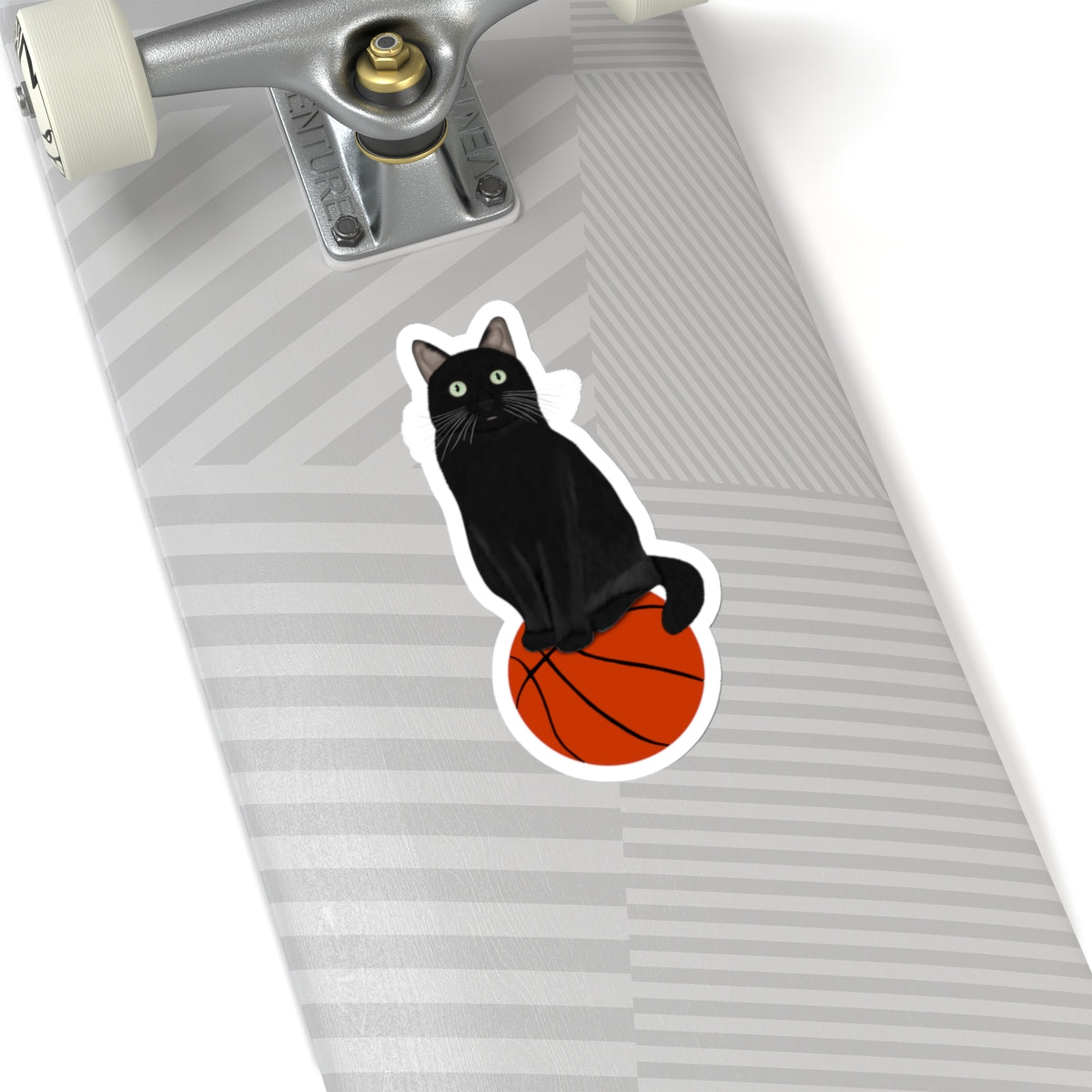 Black Cat with Basketball Cat Lover Sticker