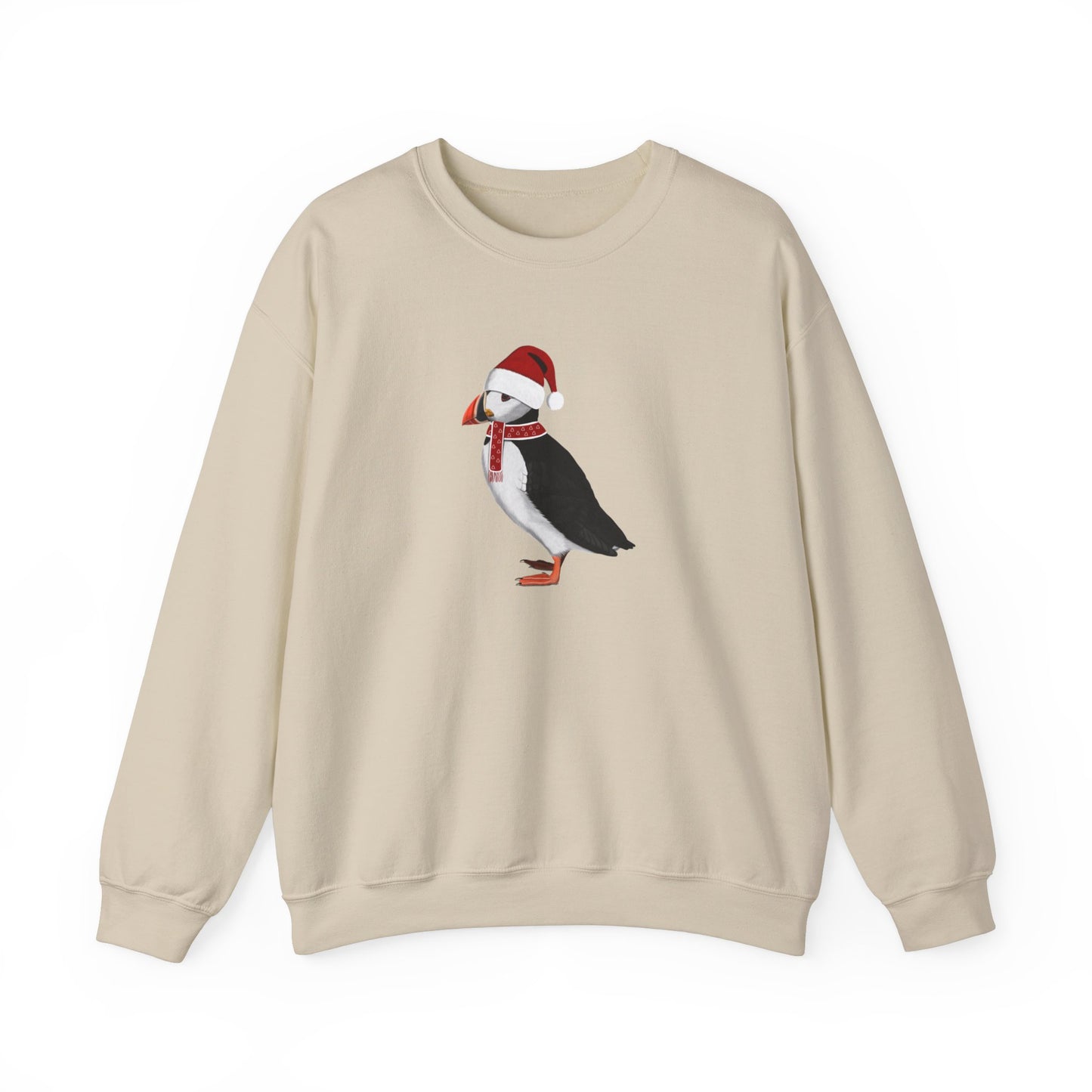 Puffin Sweatshirt on christmas background