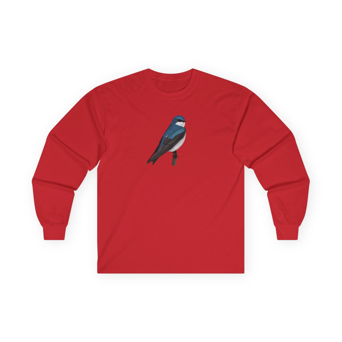 Tree Swallow Birding & Birdwatching Bird Cotton Long Sleeve T-Shirt