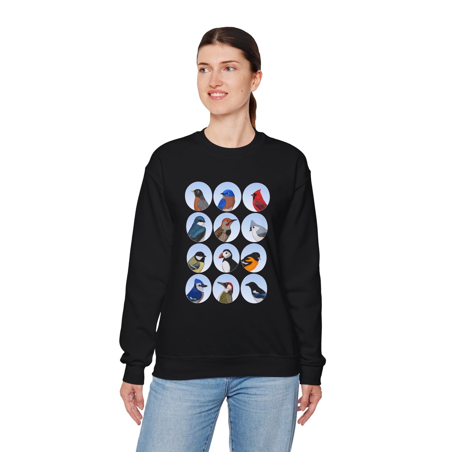 Birds Sweatshirt Bluebird Cardinal Robin Blue Jay Puffin Bird Watching & Bird Lovers