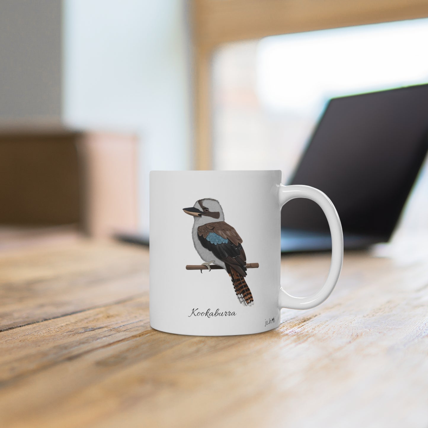Kookaburra Vogel Tasse Weiß für Vogelbeobachter