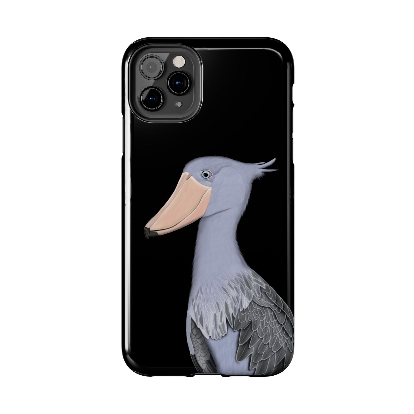 Shoebill Bird Art Tough Phone Case Black
