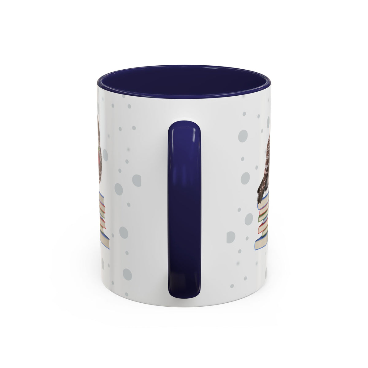 Cute Owl on Books Teacher Mug – Two-Tone Classroom Coffee Cup