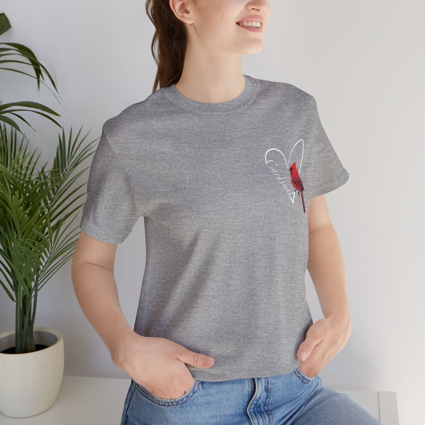 Northern Cardinal Heart Birding & Birdwatching Bird T-Shirt