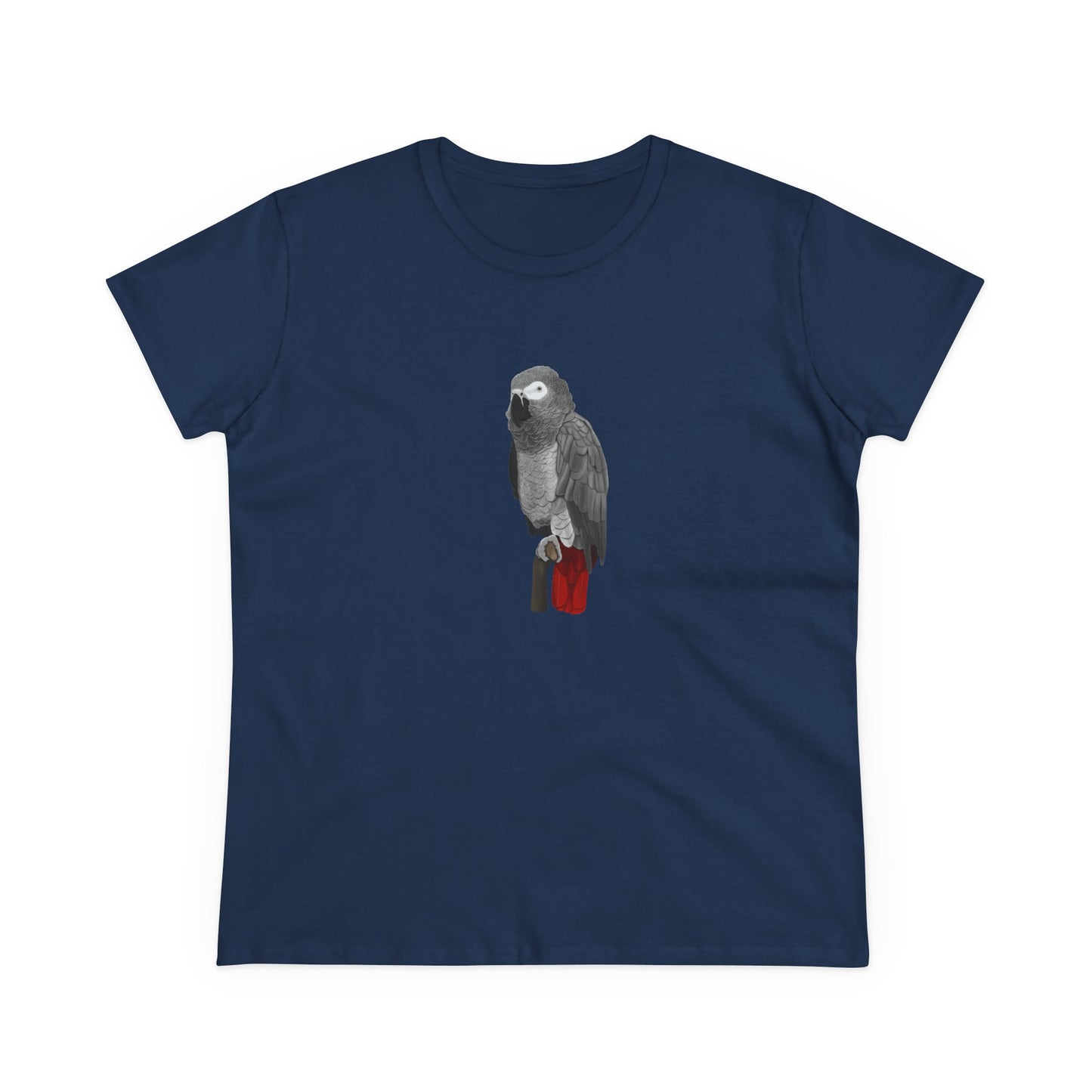 Grey Parrot Bird Design for Birdwatchers and Bird Lovers Women's T-Shirt