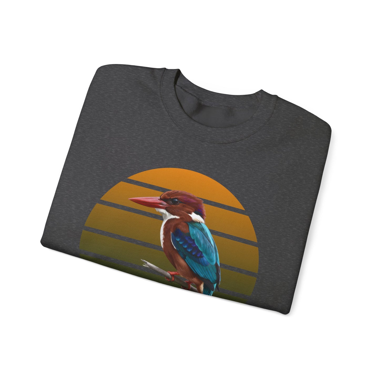 White-Throated Kingfisher Sweatshirt | Bird Watcher Crewneck | Unisex Songbird Gift for Bird Lovers