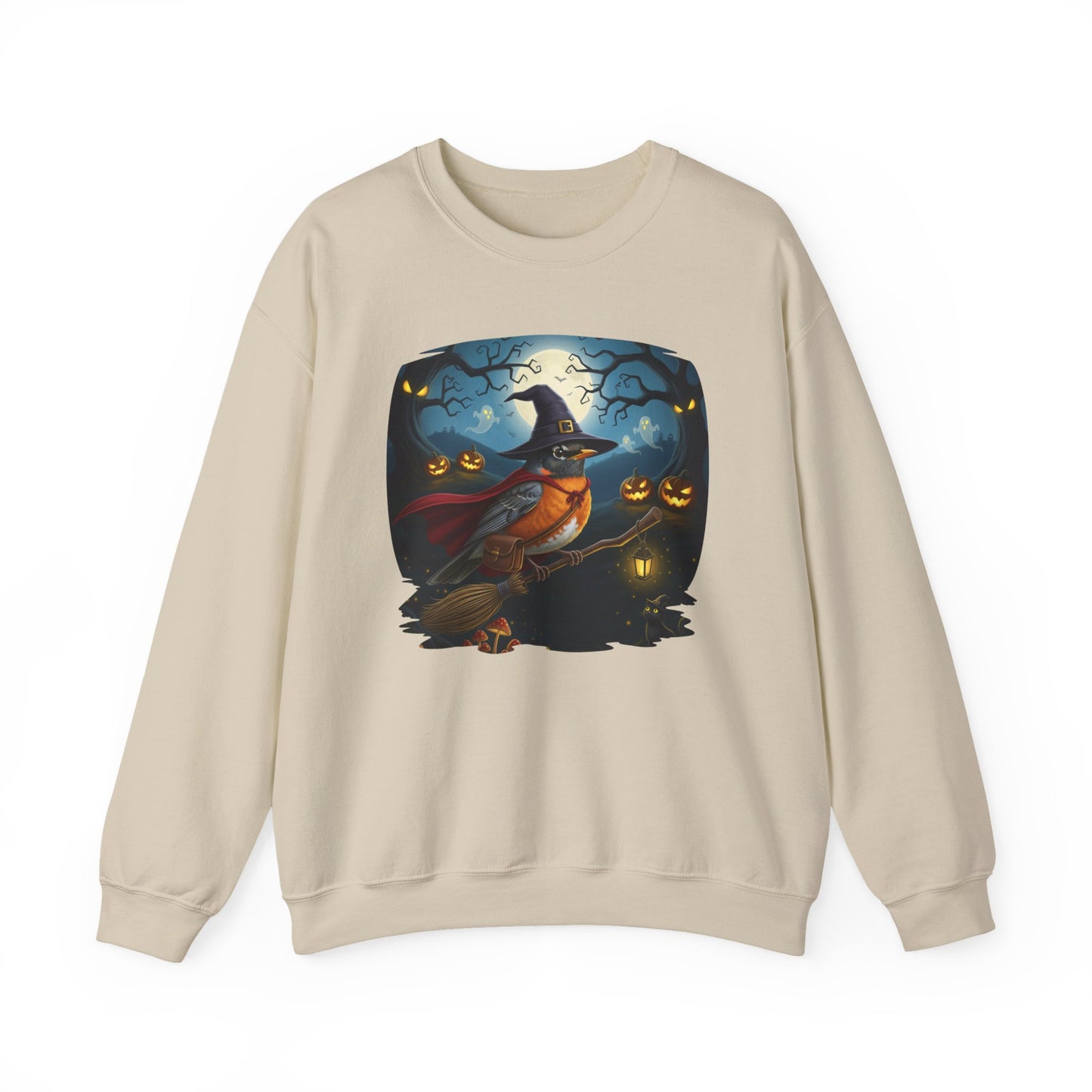 American Robin Halloween Bird Sweatshirt - Spooky Halloween Costume for Bird Lovers