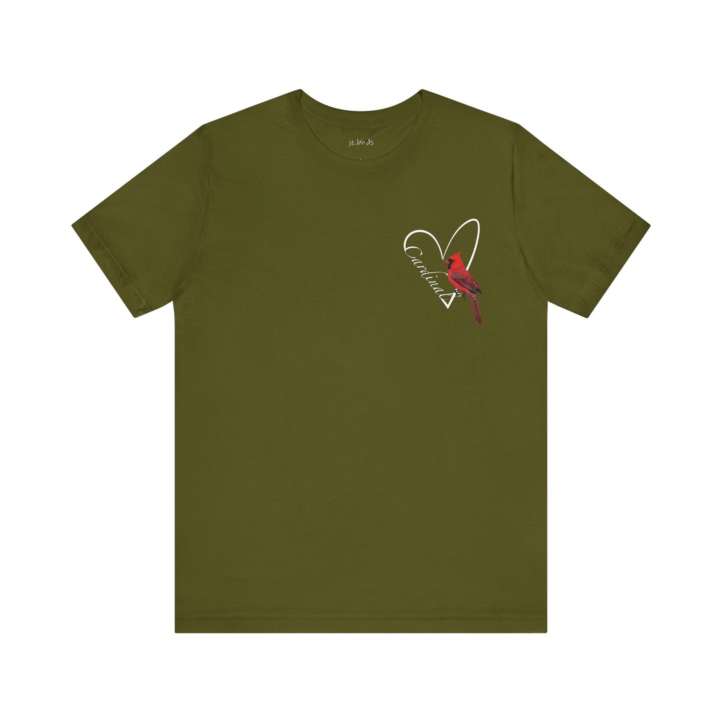 Northern Cardinal Heart Birding & Birdwatching Bird T-Shirt