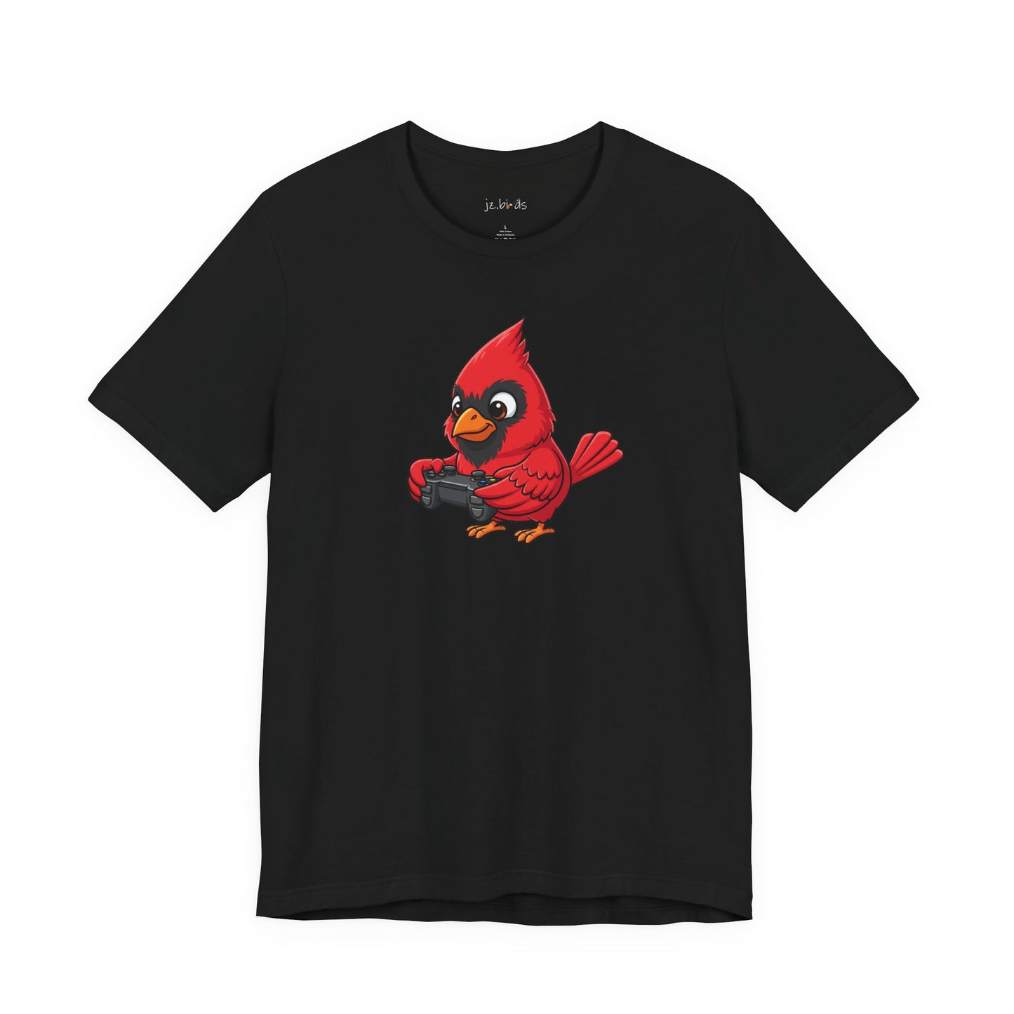 Cardinal Playing Video Games Funny Gamer and Bird Lover T-Shirt