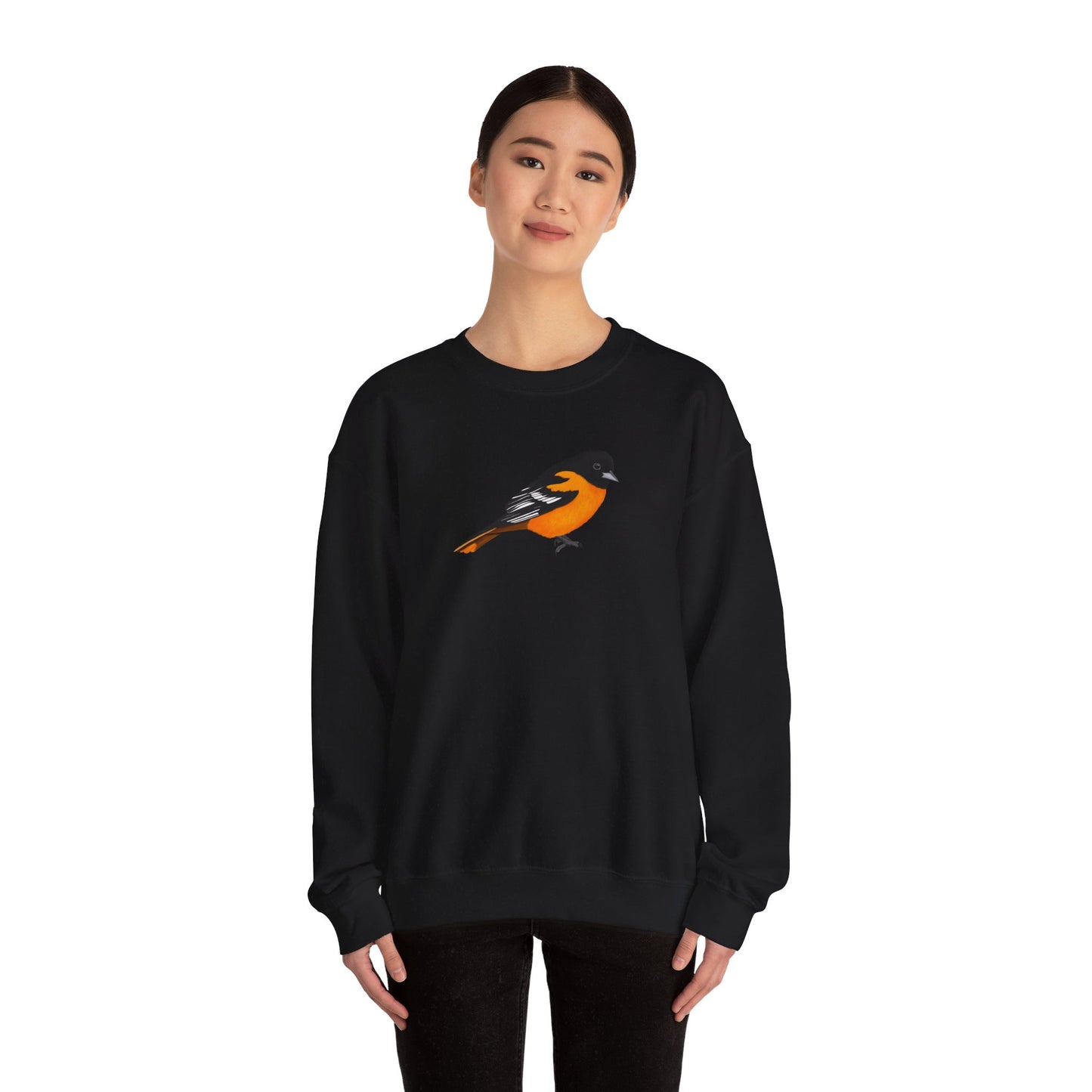 Baltimore Oriole Bird Watcher Biologist Crewneck Sweatshirt
