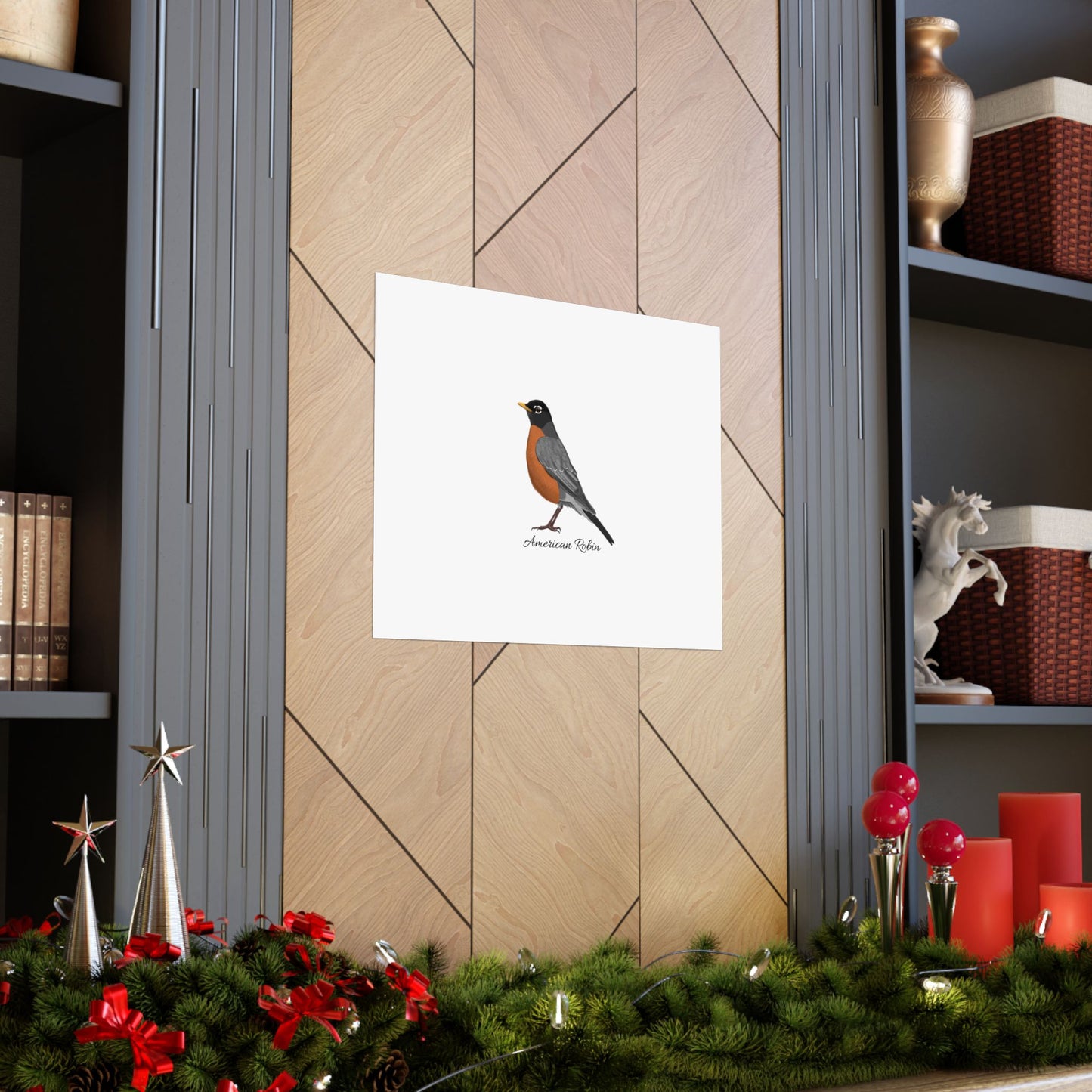 American Robin Bird Birding Matte Poster