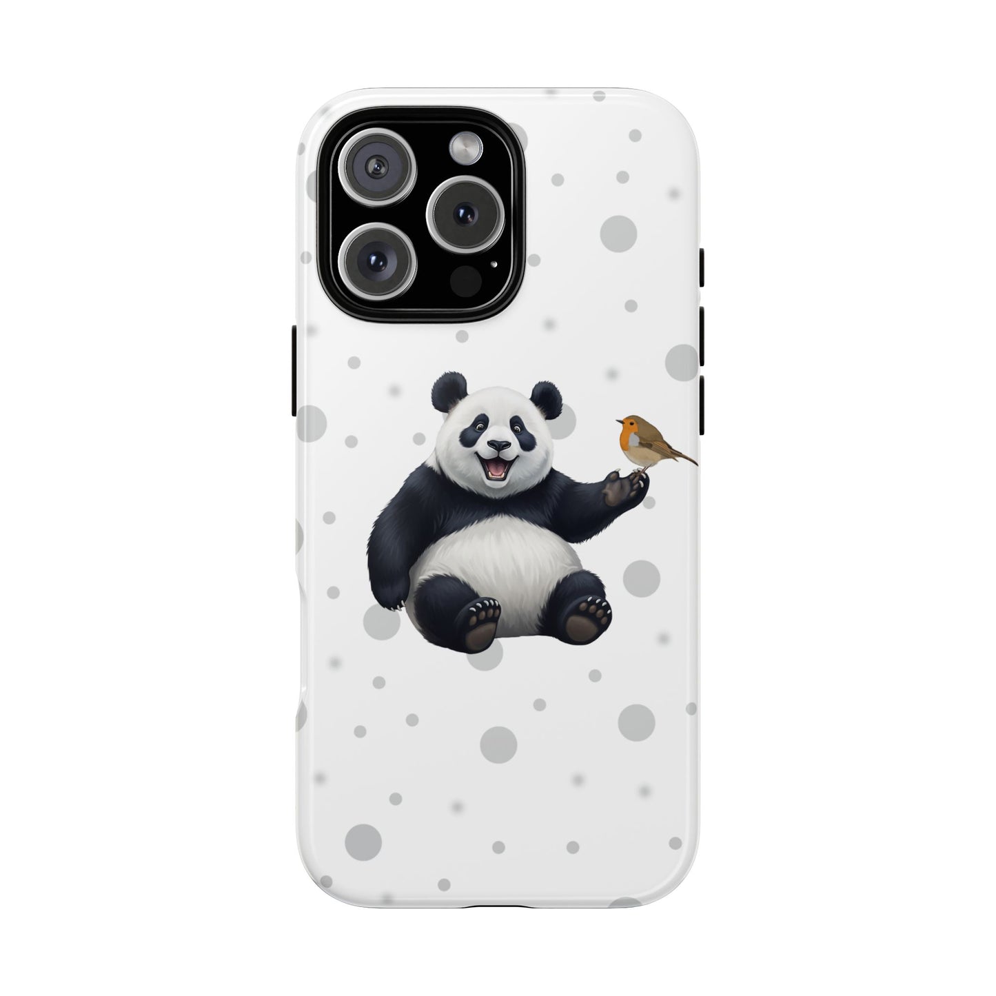 Rotkehlchen mit Panda iPhone & Google Pixel Tiermotiv Handyhülle - Tierisch guter Schutz