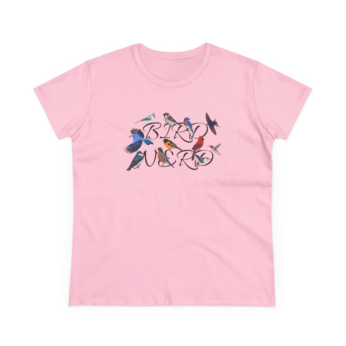 Bird Nerd Blue Jay Cardinal Bluebird Bird Design for Birdwatchers and Bird Lovers Women's T-Shirt