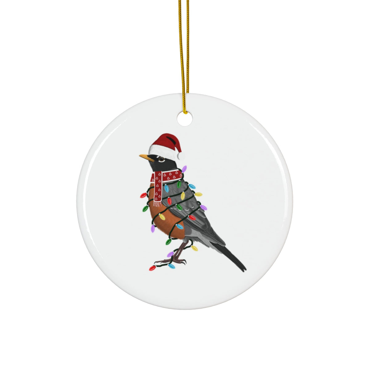 American Robin Ornaments – bird ornament, ceramic