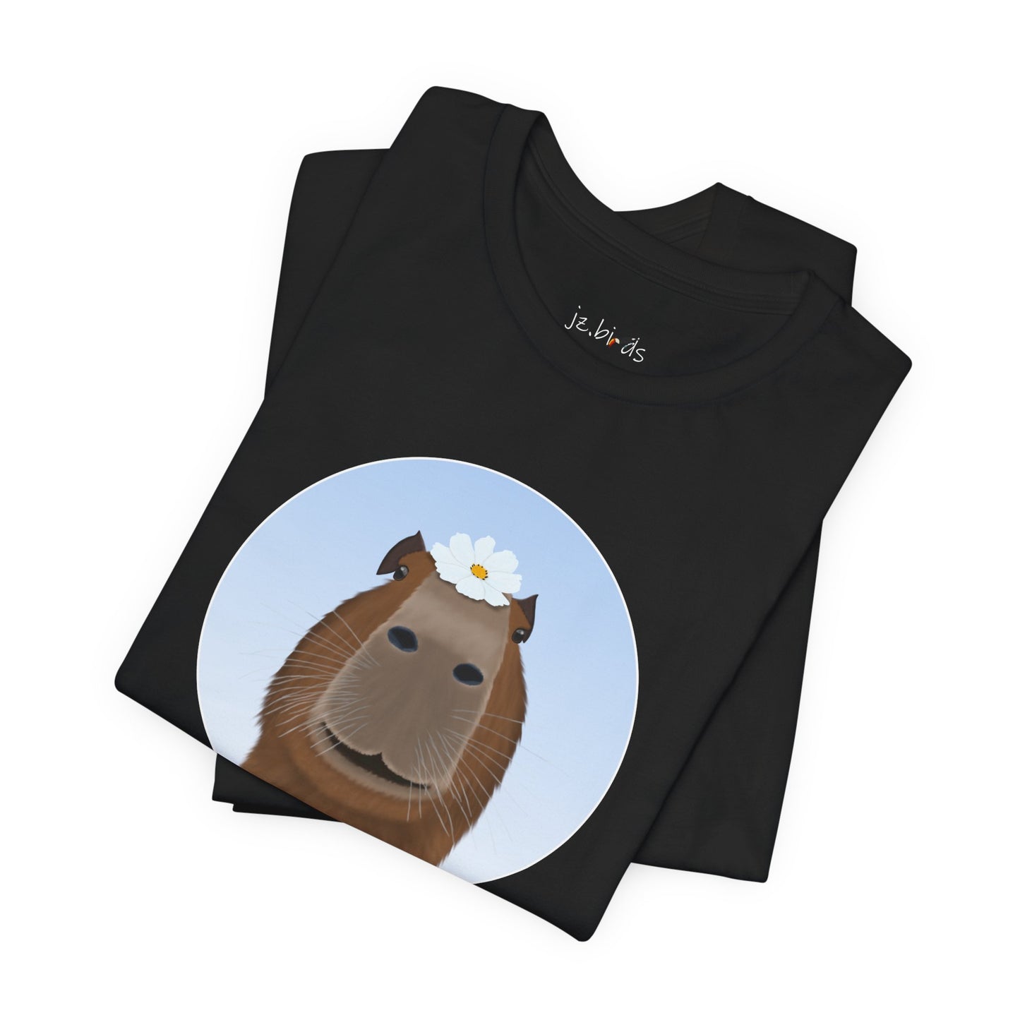 Capybara with a Flower Funny T-Shirt