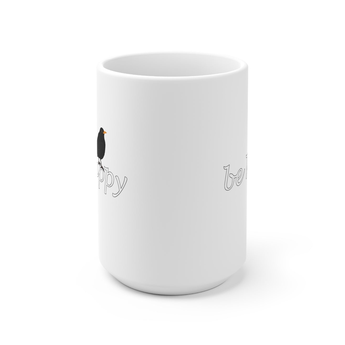 Amsel Be Happy Vogel Tasse für Vogelfreunde