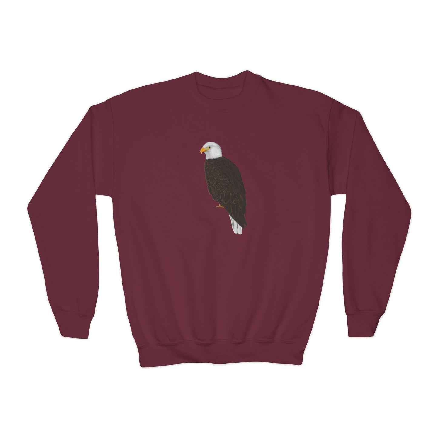 Bald Eagle Bird Birdwatching Youth Crewneck Sweatshirt – Casual Kids Clothing, Sweatshirts