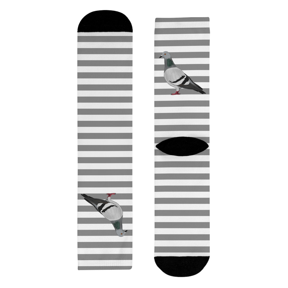 Taube Socken – Vogel mit Grau Weißen Streifen für Vogelfreunde & Vogelbeobachter