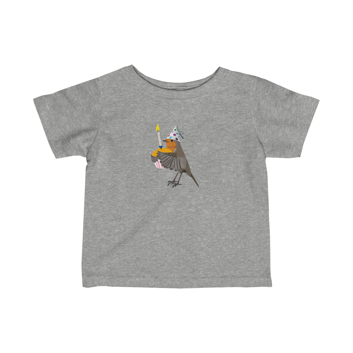 Robin Birthday Bird Baby & Toddler Fine Jersey Tee - jz.birds