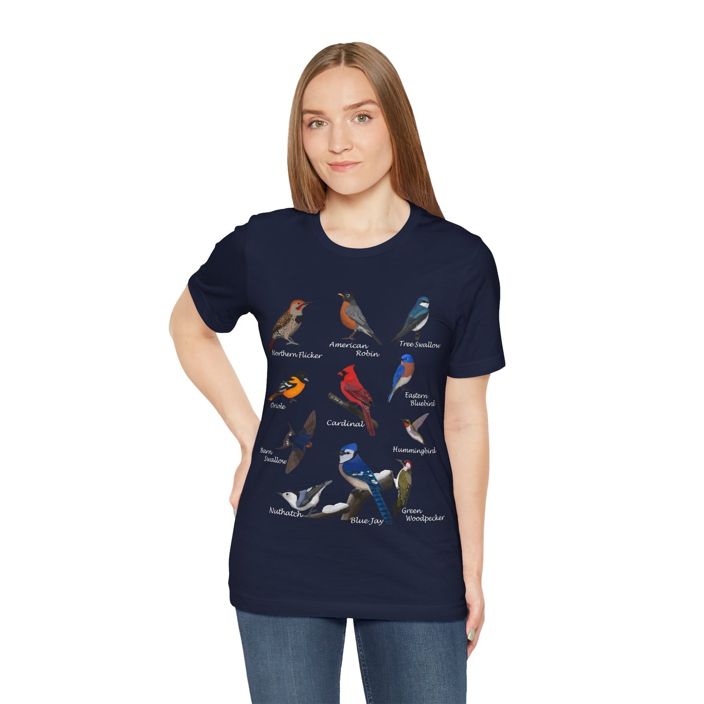 Blue Jay Cardinal Oriole Bluebird Hummingbird Bluebird Birding & Birdwatching T-Shirt