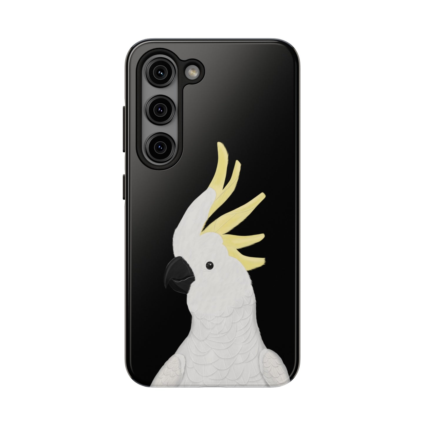 Cockatoo Bird Art Tough Phone Case Black