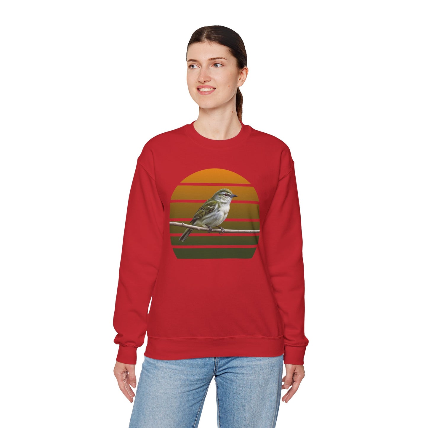 Red-Eyed Vireo Sweatshirt | Songbird Crewneck | Unique Birder Gift | Unisex Wildlife Pullover