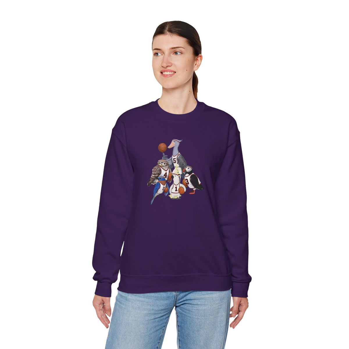 Funny Basketball Bird Sweatshirt | Bird Watcher Crewneck | Unisex Unique Hoops Fan Gift