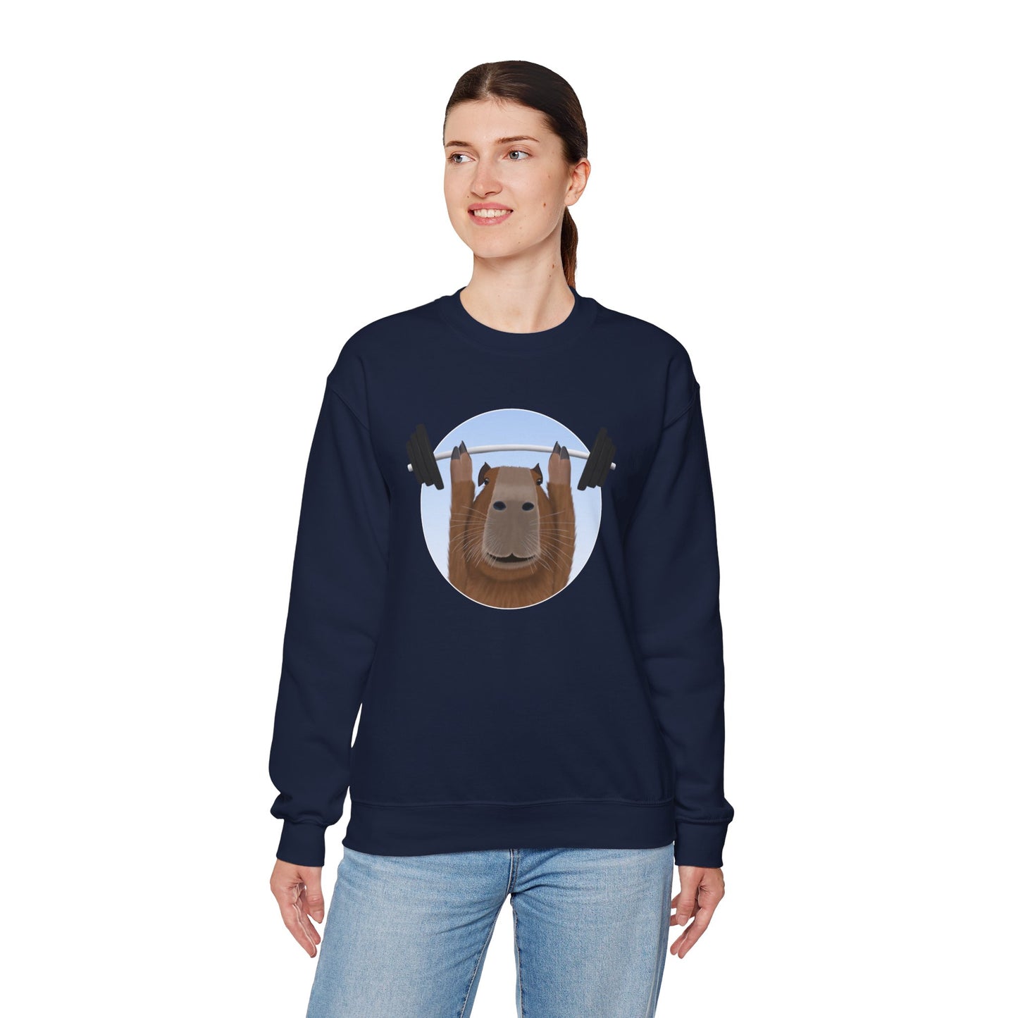 Capybara Weight Lifting Gym Workout Sweatshirt