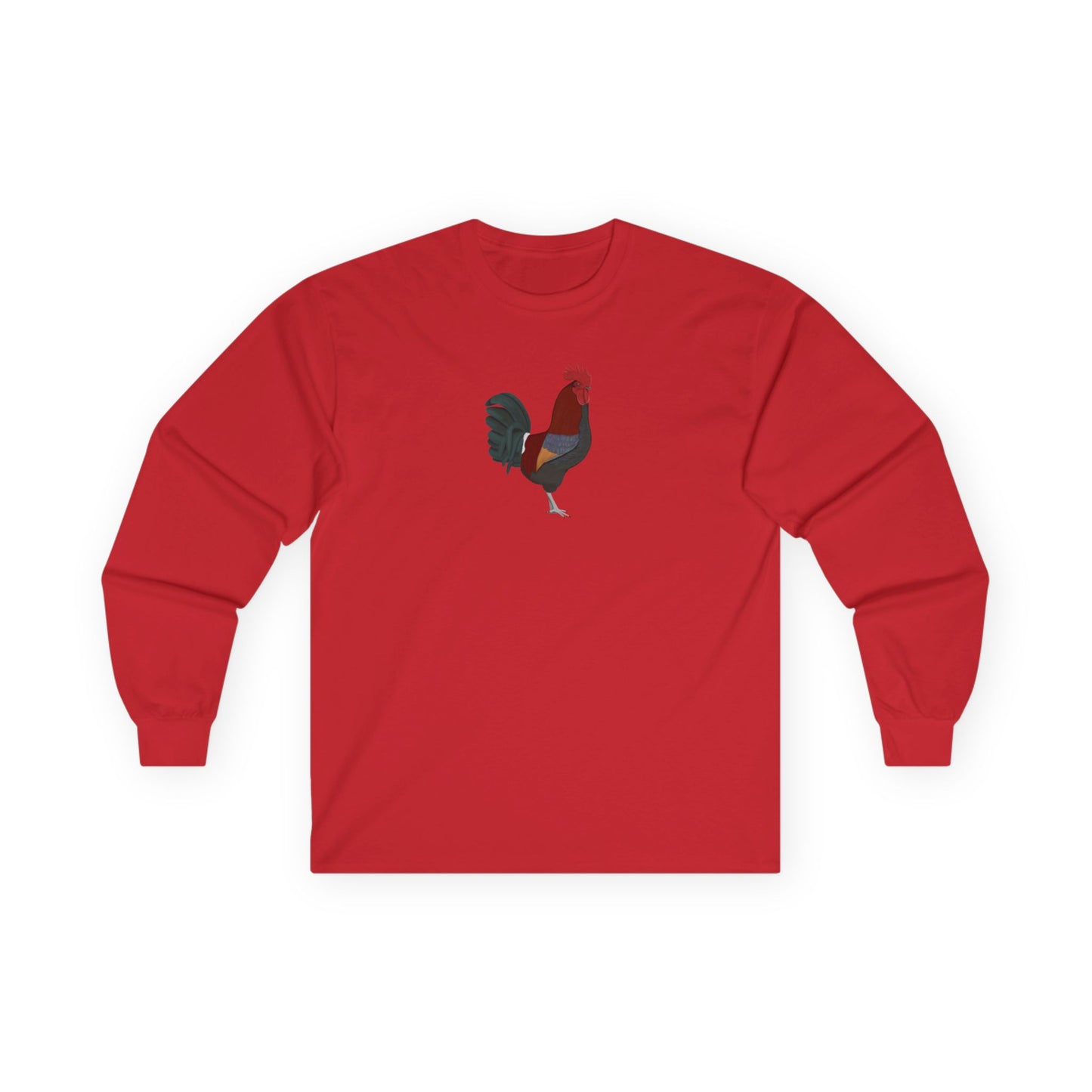 Rooster Birding & Birdwatching Bird Cotton Long Sleeve T-Shirt