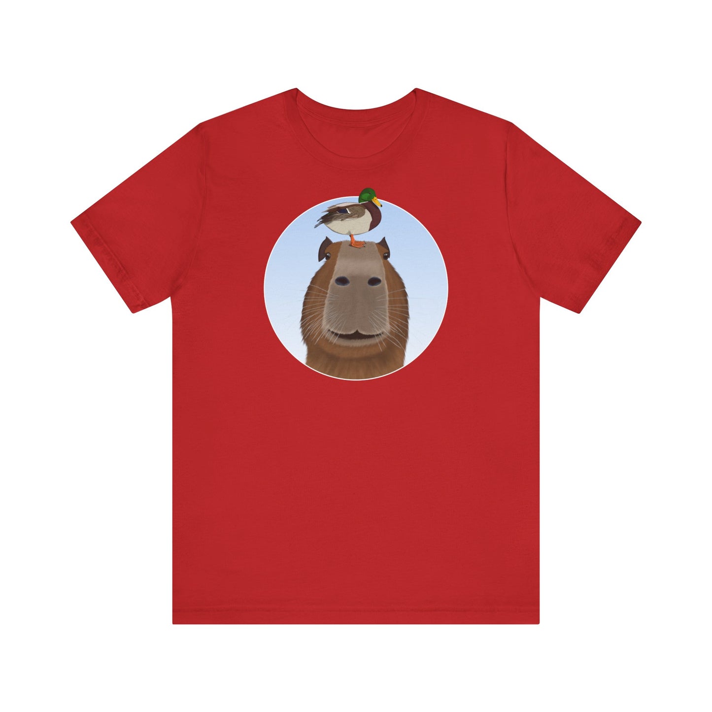 Capybara mit Ente Lustiges Vogel T-Shirt
