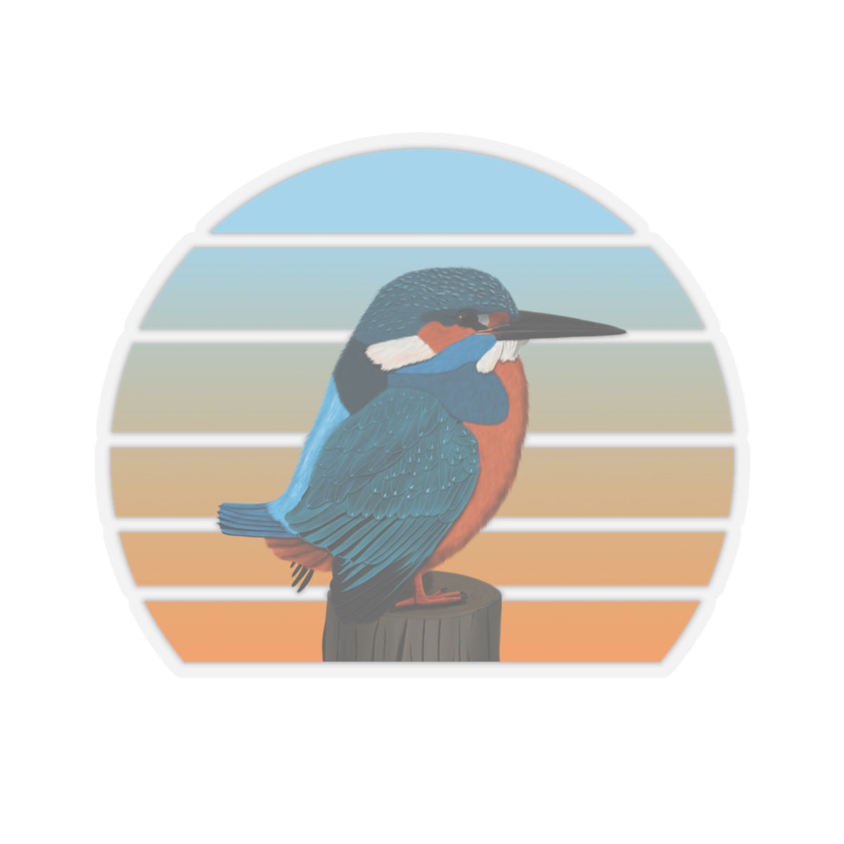 Kingfisher Paper products – Bird Sticker