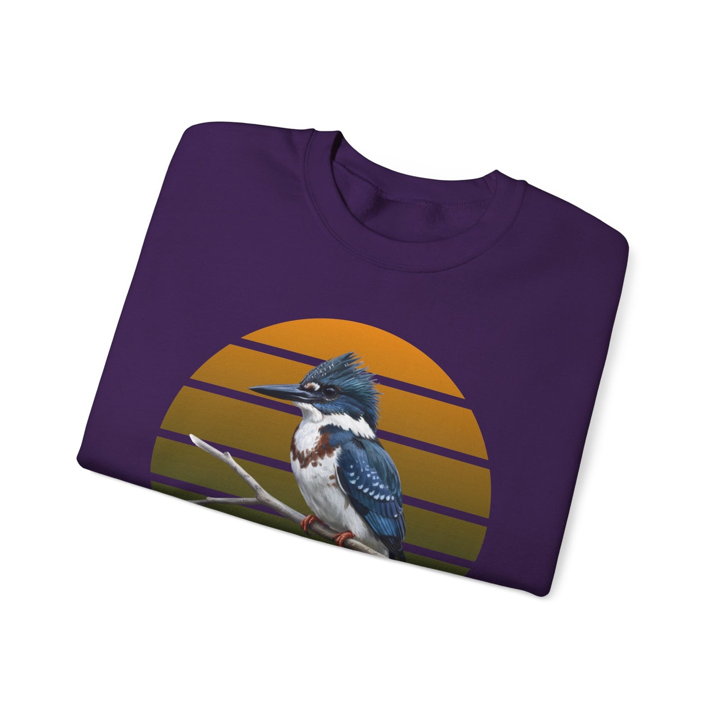 Belted Kingfisher Sweatshirt | Bird Watcher Crewneck | Unisex Songbird Gift for Bird Lovers