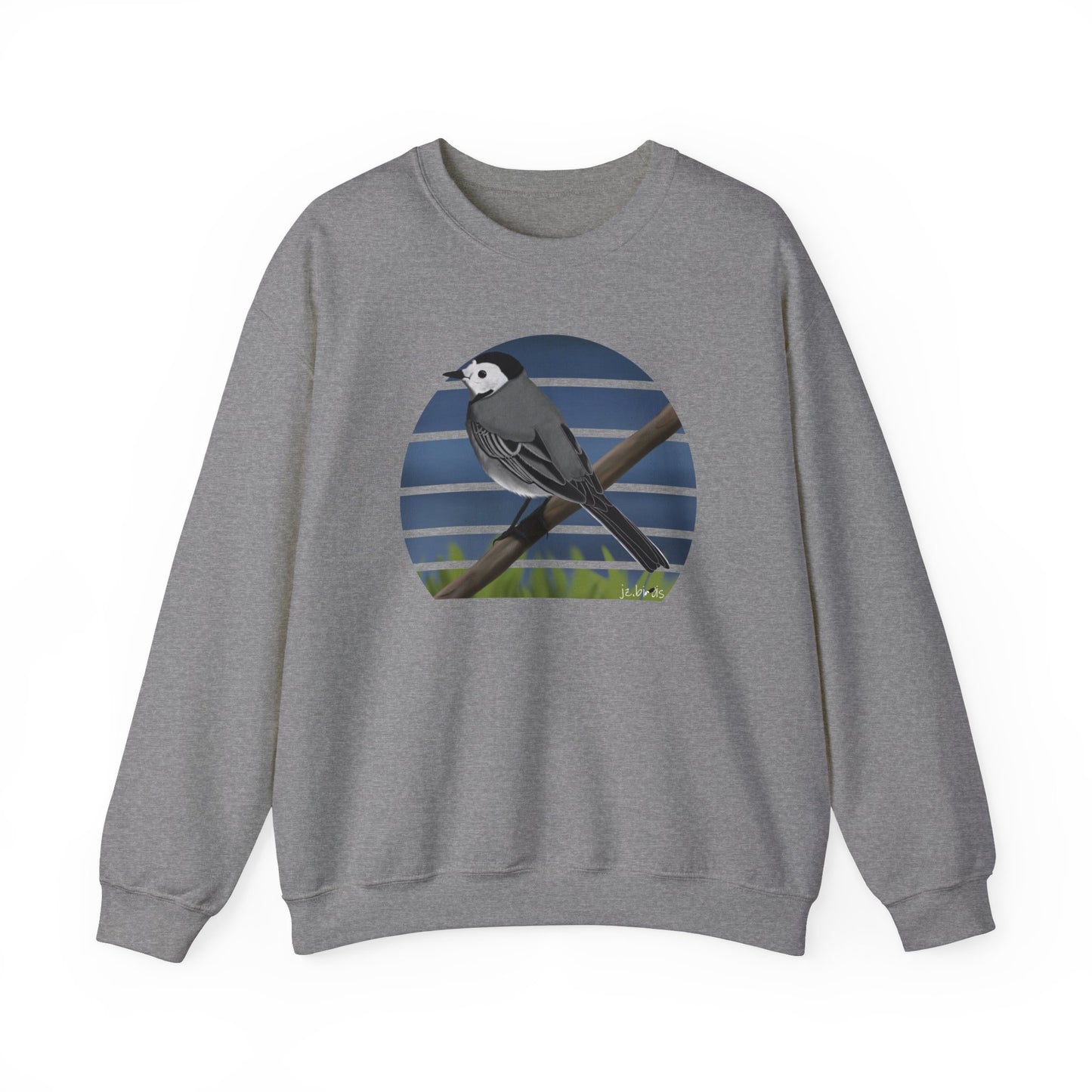 White Wagtail Birdlover Ornithologist Bird Sweatshirt – Crew neck,