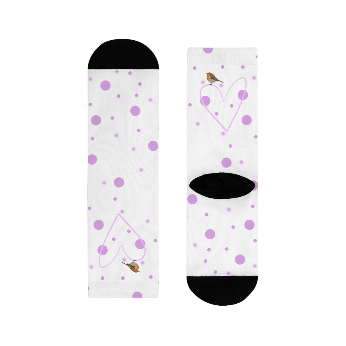 Rotkehlchen Socken mit Accessories Hintergrund