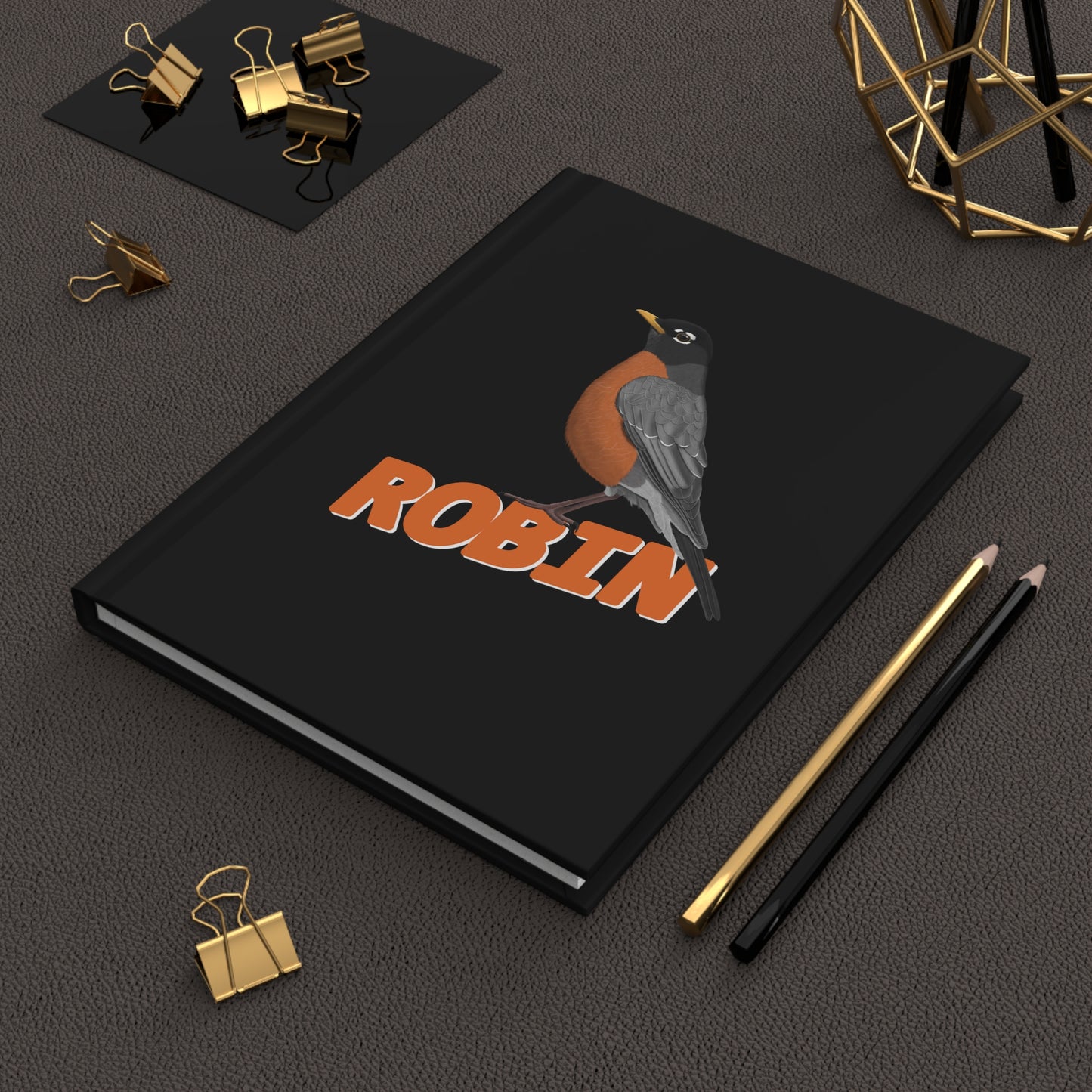 American Robin Bird Hardcover Journal 150 Pages A5 for Bird Lovers & Bird Watchers