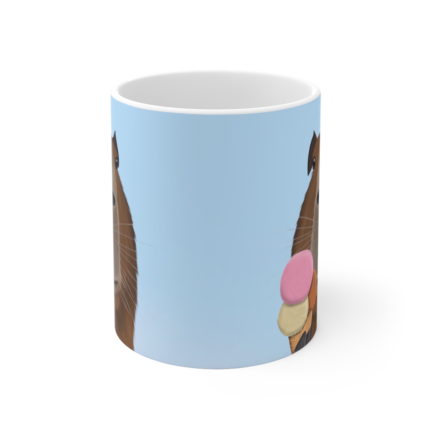 Capybara mit Eis Lustige Tasse