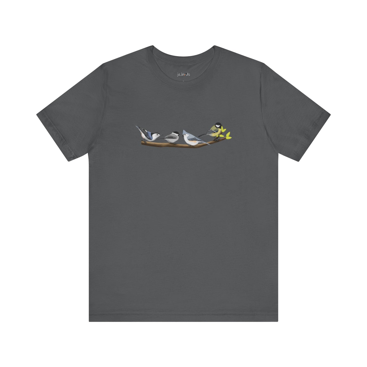 Birds on a Branch T-Shirt Nuthatch Tufted Titmouse Chickadee Bird Watcher Bird Lover