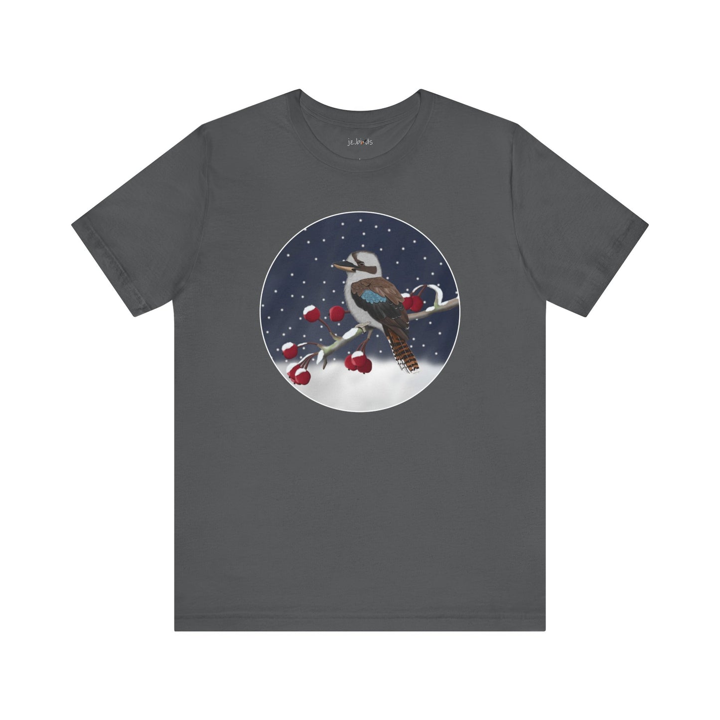 Kookaburra on a Winter Branch Birdwatcher Christmas Bird T-Shirt