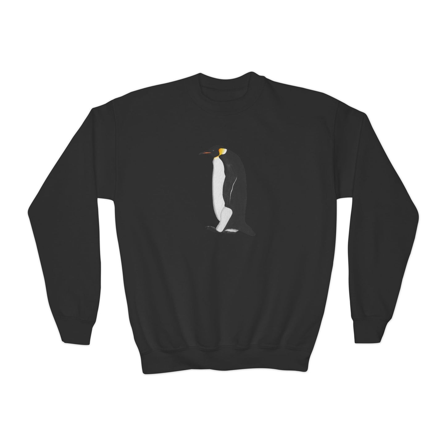 Emperor Penguin Bird Birdwatching Youth Crewneck Sweatshirt Sweatshirts – Casual Kids Clothing, Cool Weather Outfit