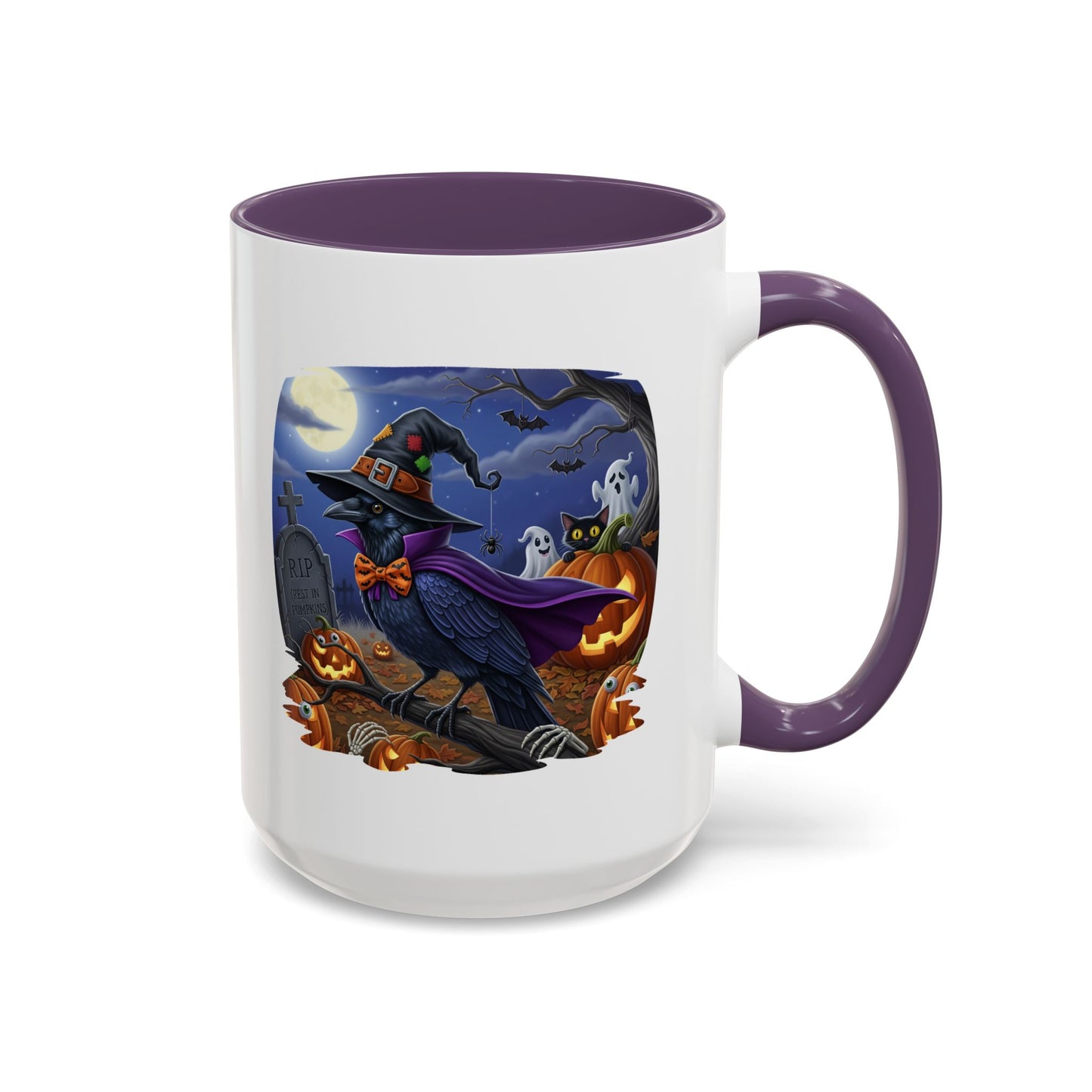 Raven Crow Halloween Bird Mug - Perfect Bird Lover Gift for Spooky Season