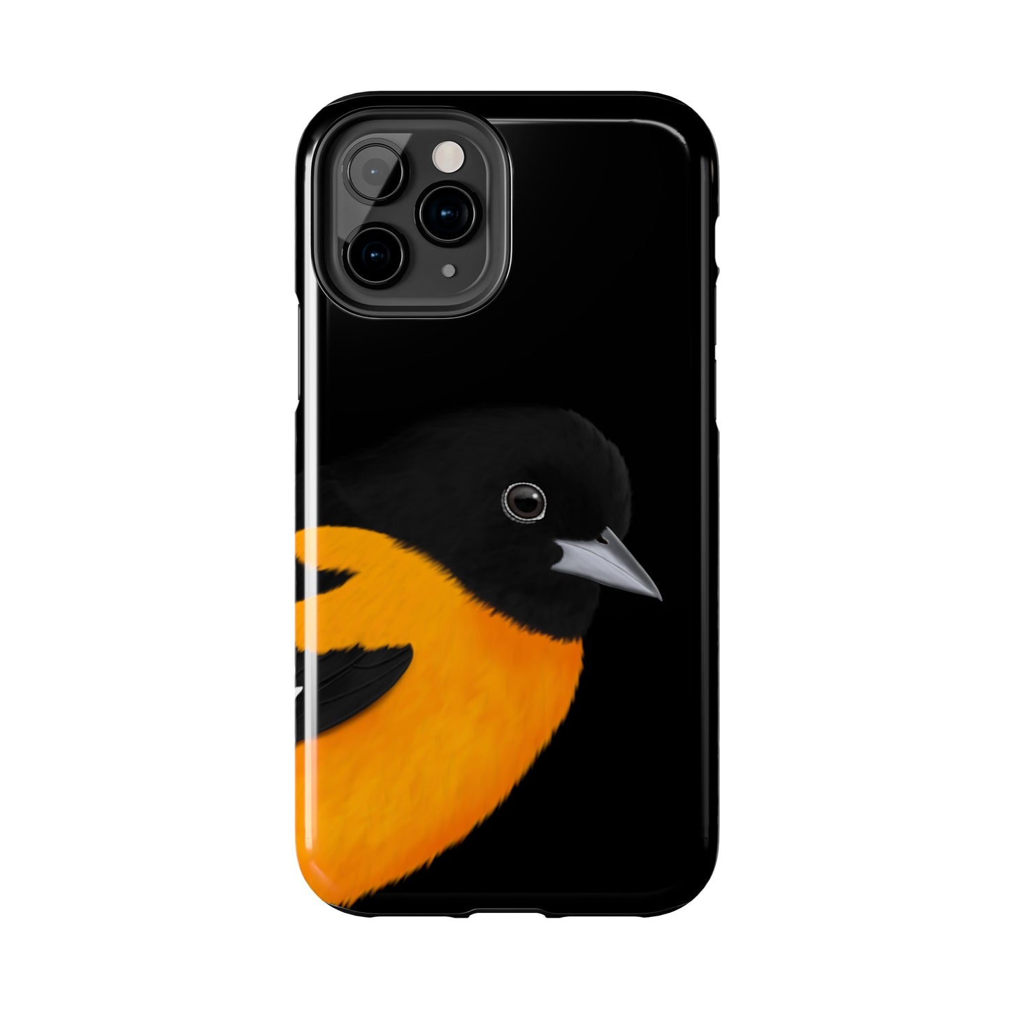 Baltimore Oriole Bird Art Tough Phone Case Black