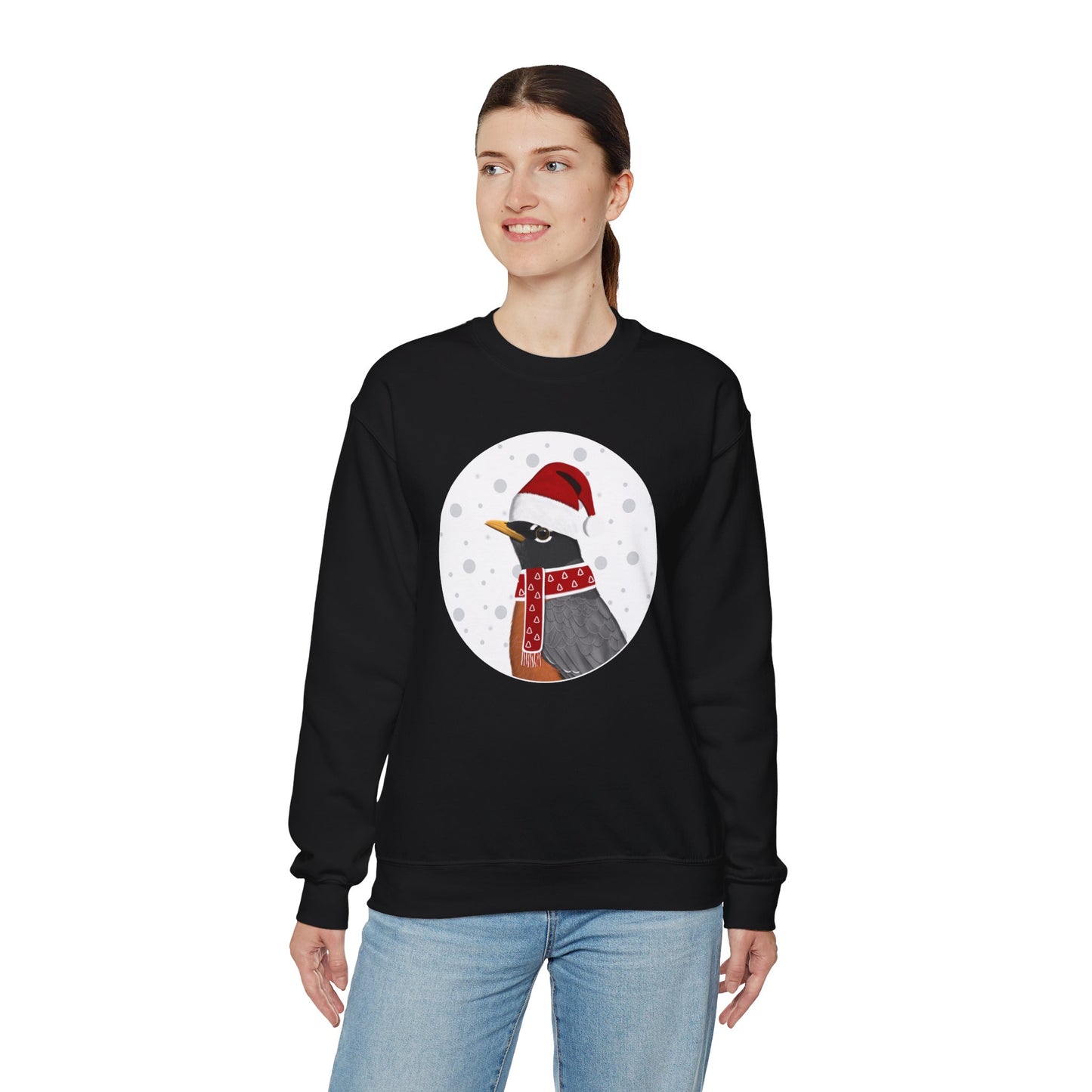 American Robin Santa Claus Christmas Birdwatcher Biologist Bird Sweatshirt