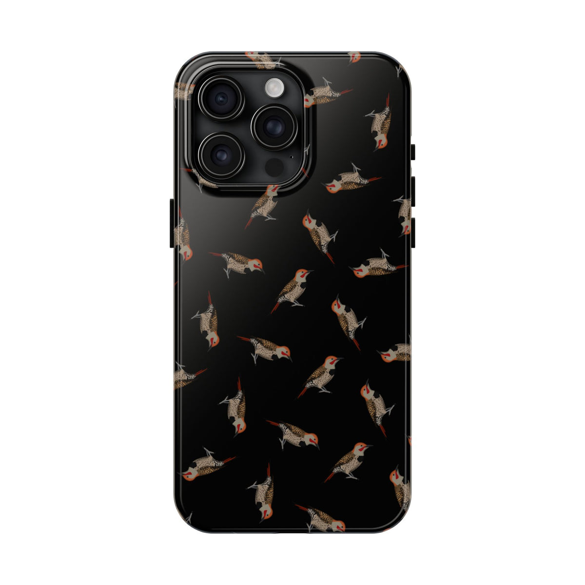 Northern Flicker iPhone Case Black – Premium Tough Phone Cover for Bird Lovers