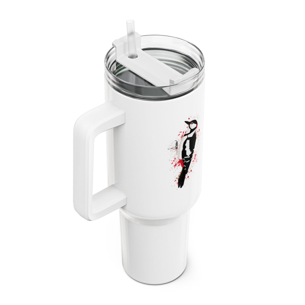 Buntspecht Thermo-Tumbler 40oz (1,2L) – Edelstahl Isolierbecher für Vogelbeobachter – tumbler,