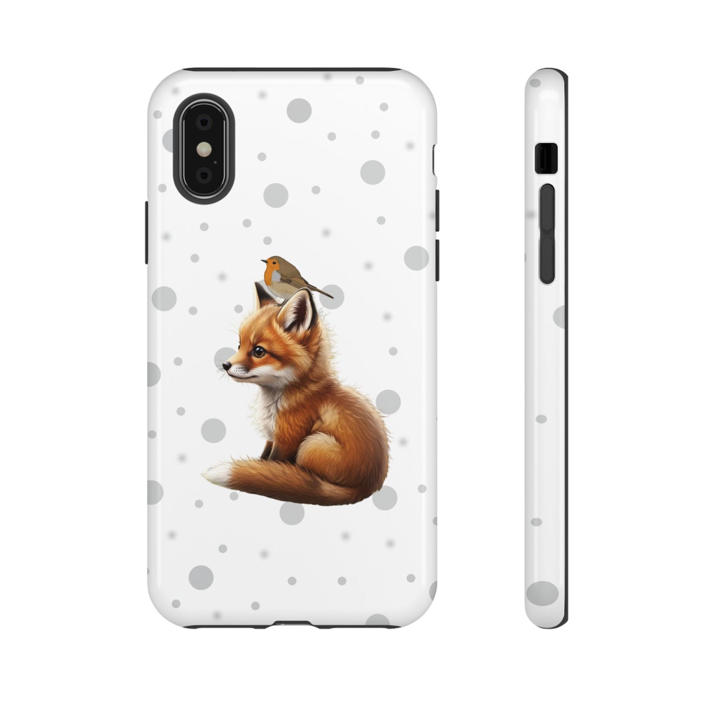 Rotkehlchen mit Fuchs iPhone & Google Pixel Tiermotiv Handyhülle - Tierisch guter Schutz