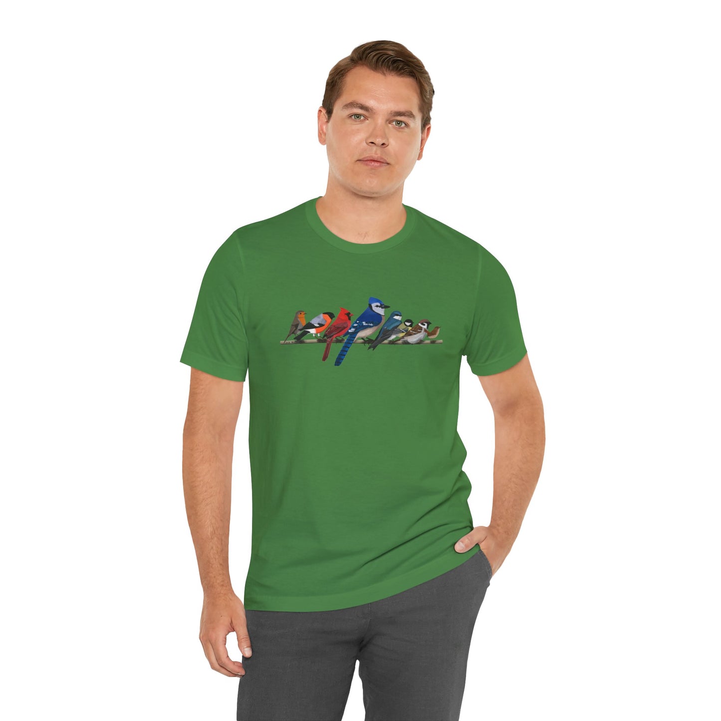 Blue Jay Cardinal Robin Garden Birds on a Branch Birding & Birdwatching Bird T-Shirt