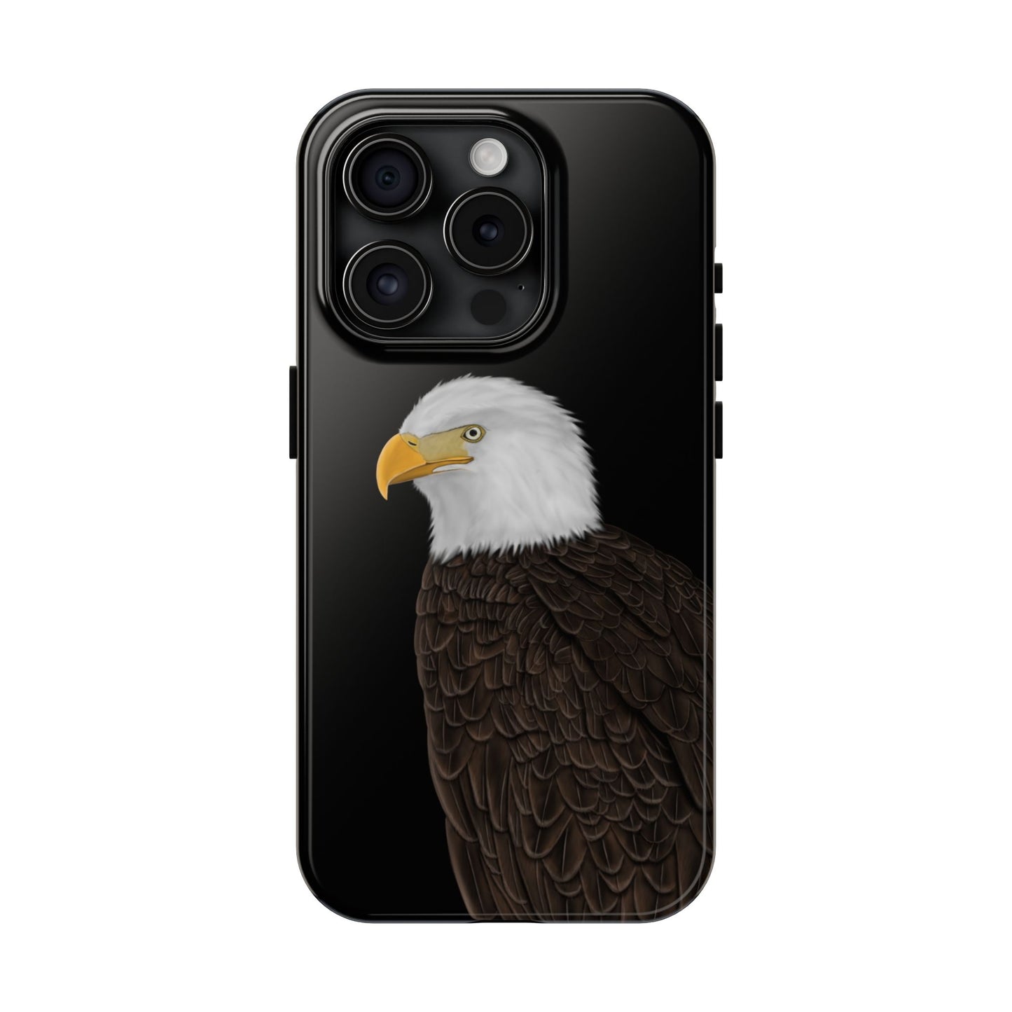 Bald Eagle Bird Art Tough Phone Case Black